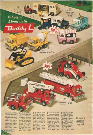Vintage 1969 Tru - Scale Buddy L Trucks Farm Equipment Ideal Farm Set Print Ad