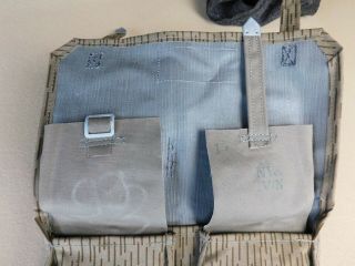 Vintage German Military Bag Backpack SPLINTER CAMO Straps Rucksack Pack NR - 2