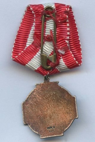 Denmark Danish Silver Miniature Medal Cross Long Service 25 years 3