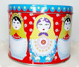 Maxwell Williams Babushka Babes Decorative Matryoshka Russian Doll Storage Tin