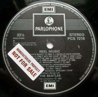 The Beatles - Reel Music Uk 1982 Parlophone Lp Booklet 