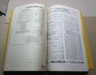 Vintage Telephone Book 1957 - 58 Valley Stream,  NY,  Yellow & White pages 3