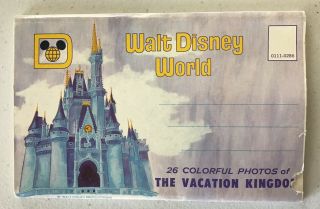 Vintage 1970 ' s Walt Disney World Florida Postcard Foldout Album 26 Photos 2
