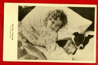 Shirley Temple And Dog 1880 Publisher Latvia Vintage Photo Postcard 824