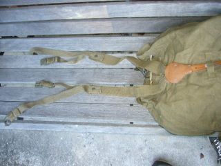 VINTAGE MILITARY CANVAS BACKPACK CZECH ARMY M60 - RUCKSACK BAG WWII type German 2