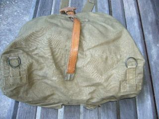 VINTAGE MILITARY CANVAS BACKPACK CZECH ARMY M60 - RUCKSACK BAG WWII type German 3
