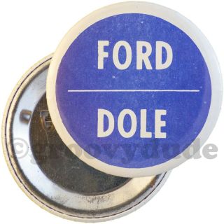 1976 Ford For President Bob Dole Vp 2 - 1/4 " Political Campaign Pin Pinback Button