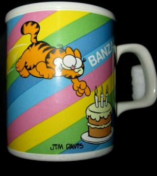 Garfield Banzal Ceramic Mug By Enesco Vgc