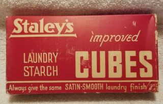 Vintage Staley’s Improved Laundry Starch Cubes (never Opened)