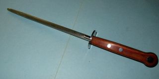 Oxford Hall Knife Sharpening Steel / Honing Rod,  Made In Japan.  Wood Handle 5696