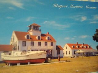Vintage Photo Post Card Westport Maritime Museum Westport Washington