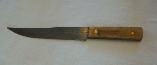 Vintage Ontario Knife Co Old Hickory Tru Edge 8 " Carbon Steel Blade W/ Full Tang
