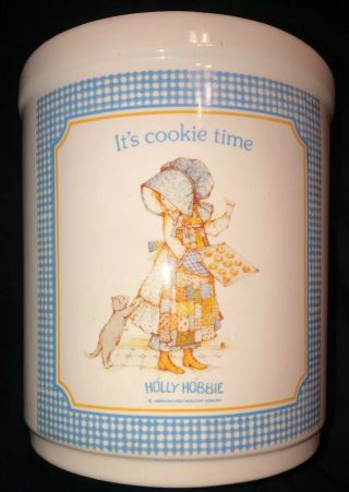 Holly Hobbie Blue Canister Cookie Jar It 
