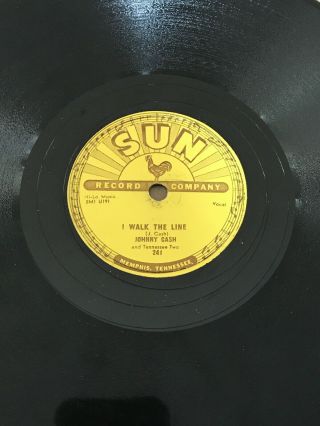 Johnny Cash - I Walk The Line/get Rhythm Sun 241 78rpm Rockabilly