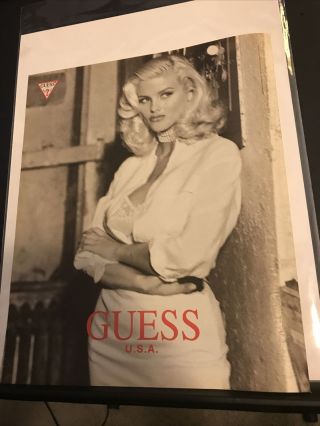 Anna Nicole Smith Guess Jeans Promo Advert 10x12 Mini Poster