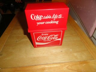 Vintage 1976 Recipe Card Box Coca Cola No Cards Great Shape