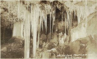 Ice Cave Trout Lake Washington Rppc R.  M.  Filloon Vintage Real Photo Postcard