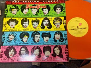 The Rolling Stones - Some Girls - Holland 1978 Orange Vinyl - Pulled Cover -