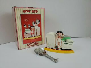 Vandor Betty Boop “kiss The Cook” Spoon Holder Includes Measuring Spoons Mib