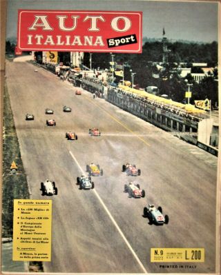 1957 Auto Italiana Sport Race Car News Mag 500miglia Lancia Jaguar Maserati Alfa