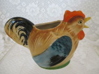 Vintage Hand Painted Rooster Creamer Pitcher Japan