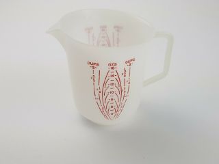 Vintage Tupperware Measuring Cup 2 2c 16oz Red Letters Lettering 134 - 3
