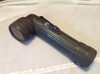 Vintage Us Army Military Tl - 122 - D Green Angled Flashlight - Parts