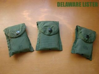 Us Army Military 1 St.  First Aid Bandages & Pouches Of 3