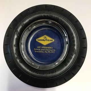 Vintage Goodyear Tire Advertising Ashtray Sewickley Pa Nylon Tubeless