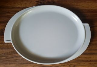 Vtg Boontonware Vg Winged Platter Plate 606 14 1/2 " Cream Color Dish Nj Made