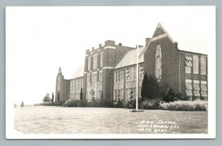 High School Pittsburg California Rppc Vintage Photo Contra Costa County 1940