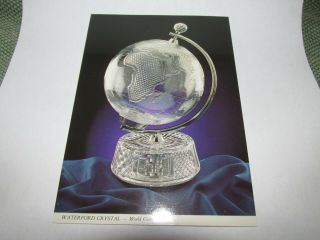 Vintage Postcard Real Photo Ireland Waterford Crystal World Globe Glass Blowing