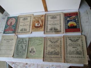 Antique Almanac Booklets All Circa 1890 - 1930