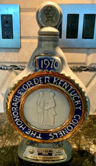 Jim Beam 1970 The Honorable Order Kentucky Colonels Barbeque Decanter