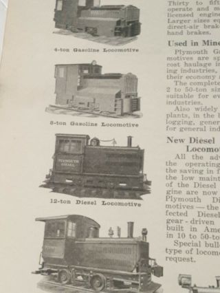 1928 vintage print ad FATE ROOT HEATH COMPANY Plymouth Ohio Locomotives pic 2