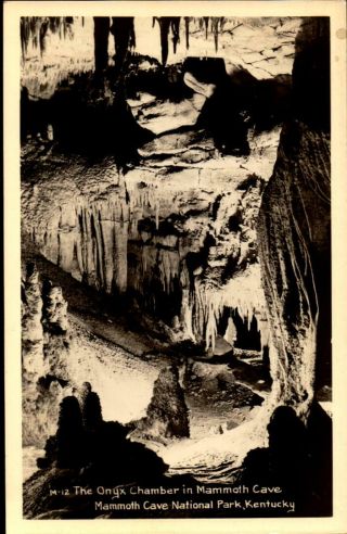 Vintage Rppc Photo Postcard Onyx Chamber In Mammoth Cave Kentucky