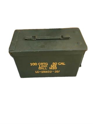 Us Military 50 Cal/5.  56mm Ammo Can M2a1/2 Ammunition Box