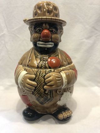 Vintage Emmett Kelly Hobo Clown Cookie Jar