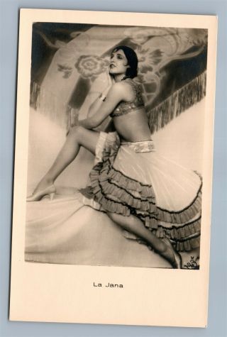 Austro German Dancer & Actress La Jana Vintage Real Photo Postcard Rppc