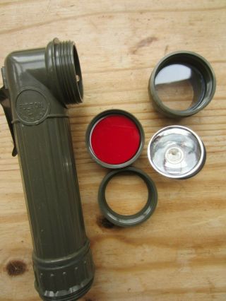Fulton Mx - 991\u,  Usmc/army Surplus Flashlight W/ Extra Lenses,  Bulb,  Aa,