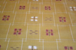 Japanese Wool/silk Yellow And Red Geometric Design 800r