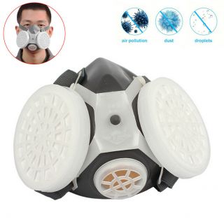 Double Filter Gas Mask Cover Painting Spraying Facepiece Respirator