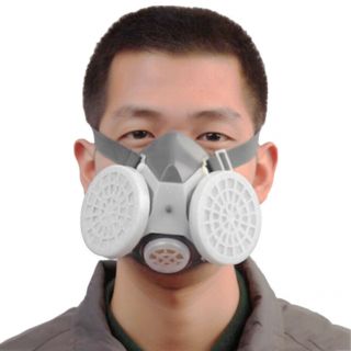 Double Filter Gas Mask Cover Painting Spraying Facepiece Respirator 2