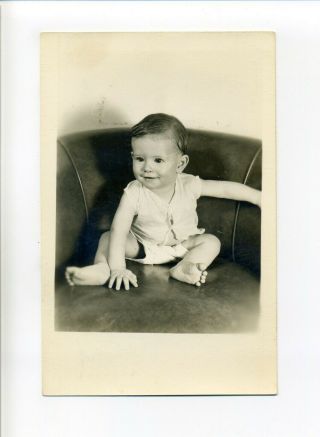 Vintage Rppc Photo Postcard,  1951,  Adorable Baby Boy,  Shugart 