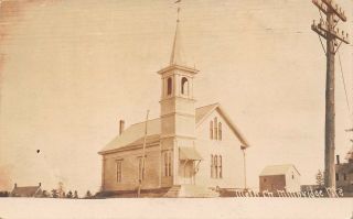Vtg Pre 1907 Udb Rppc Photo Postcard Methodist Church Millbridge Maine Me B55