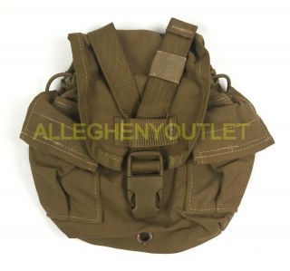 Us Military Usmc 1 Qt Molle Coyote Brown Canteen Cover Carrier Utility Pouch Vgc