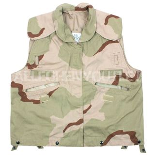Usgi Military Pasgt Vest Flak Cover Desert 3 - Color Camo Small / Medium Nib