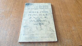 Pe - 75 Wwii Signal Corps Power Unit Generator Tm 11 - 900 Dated September 1945