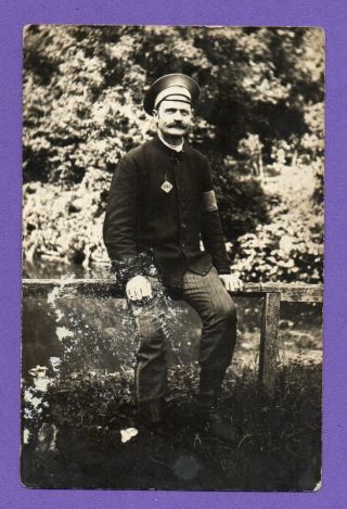 Russia Prisoner Of War Vintage Photo Postcard 252