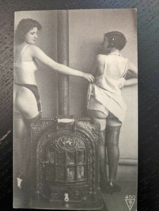 Lesbian Fetish Woman Vintage Girls C1805 - 1930 Photo Postcard German?